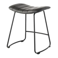 Crosby St Jude Black Backless Counter Stool, 24" -Accent Aura Furniture Store crosby st jude black backless counter stool 24 2