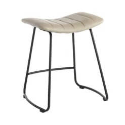 Crosby St Jude Grey Backless Counter Stool, 24" -Accent Aura Furniture Store crosby st jude grey backless counter stool 24 2