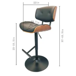 Crosby St Leonardo Adjustable Faux Leather Barstool -Accent Aura Furniture Store crosby st leonardo adjustable faux leather barstool 4