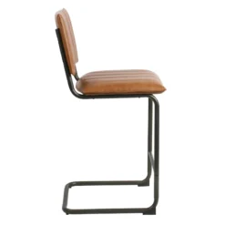 Crosby St Luka Faux Leather Counter Stool, Light Brown -Accent Aura Furniture Store crosby st luka faux leather counter stool light brown 2