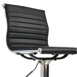 Crosby St Maxwell Adjustable Faux Leather Barstool, Black -Accent Aura Furniture Store crosby st maxwell adjustable faux leather barstool black 4