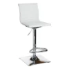 Crosby St Maxwell Adjustable Faux Leather Barstool, White