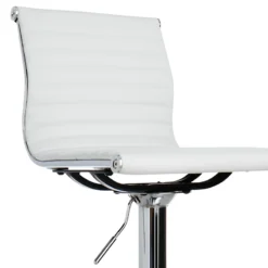 Crosby St Maxwell Adjustable Faux Leather Barstool, White -Accent Aura Furniture Store crosby st maxwell adjustable faux leather barstool white 4