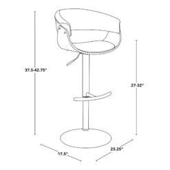 Crosby St Modern Vintage Barstool, Grey -Accent Aura Furniture Store crosby st modern vintage barstool grey 7