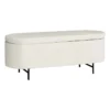 Crosby St Roxie Storage Bench, White