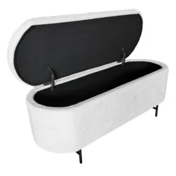 Crosby St Roxie Storage Bench, White -Accent Aura Furniture Store crosby st roxie storage bench white 4