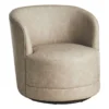Crosby St Sawyer Grey Faux Leather Swivel Chair