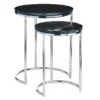 Crosby St Set Of 2 Essex Black Marble Nesting Tables