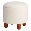 Crosby St Shay Storage Ottoman, White