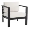 Crosby St Soho Outdoor Collection Black Steel Seating Chair