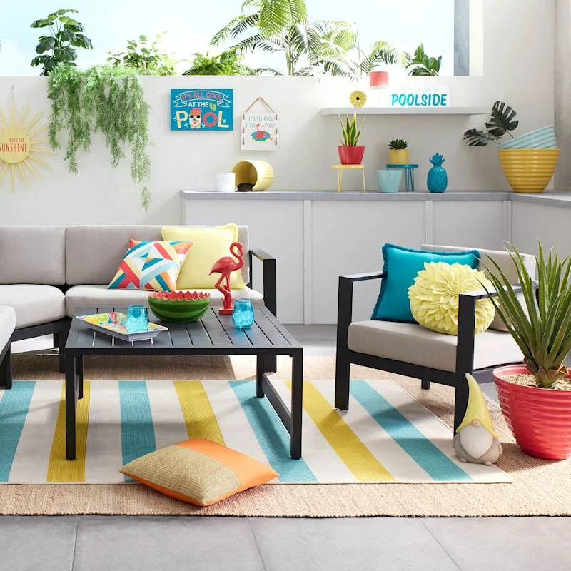 Crosby St Soho Outdoor Collection Black Steel Seating Chair 4 Crosby St Soho Outdoor Collection Black Steel Seating Chair - Image 4