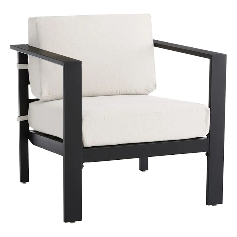 Crosby St Soho Outdoor Collection Black Steel Seating Chair 1 Crosby St Soho Outdoor Collection Black Steel Seating Chair