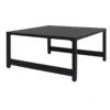Crosby St Soho Outdoor Collection Black Steel Slat Coffee Table