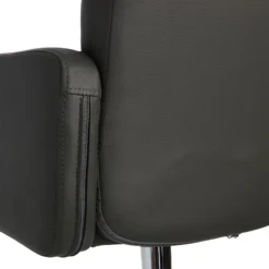 Crosby St Stout Adjustable Faux Leather Barstool, Grey -Accent Aura Furniture Store crosby st stout adjustable faux leather barstool grey 4