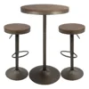 Dakota 3-Piece Antique Bronze Dining Table Set
