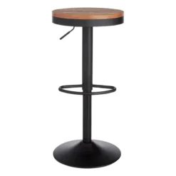 Dakota Adjustable Modern Industrial Black Barstool, 29" -Accent Aura Furniture Store dakota adjustable modern industrial black barstool 29 2