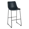 Drake Navy Blue Faux Leather Barstool