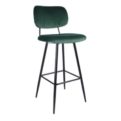 Emerald Velvet Barstool