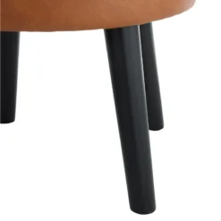 Emmy Ottoman Faux Leather, Cognac -Accent Aura Furniture Store emmy ottoman faux leather cognac 2