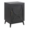 Ezra Dark Brown Cabinet With Gold Handle