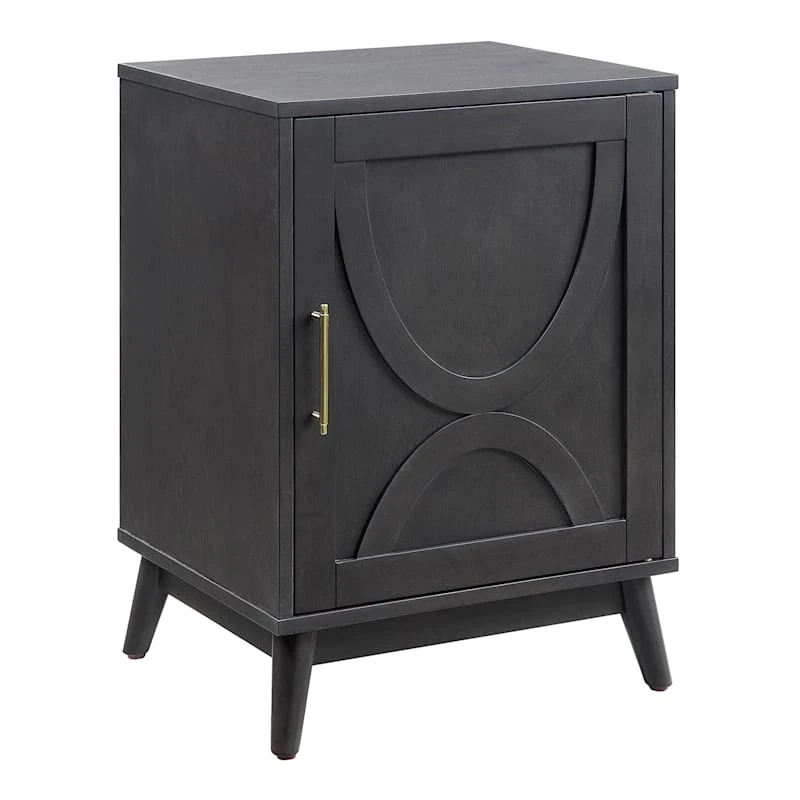Ezra Dark Brown Cabinet With Gold Handle 1 Ezra Dark Brown Cabinet With Gold Handle