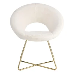 Felicity Faux Fur Accent Chair Cream -Accent Aura Furniture Store felicity faux fur accent chair cream 2