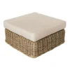 Found & Fable Hamptons All-Weather Wicker Ottoman With Cushion