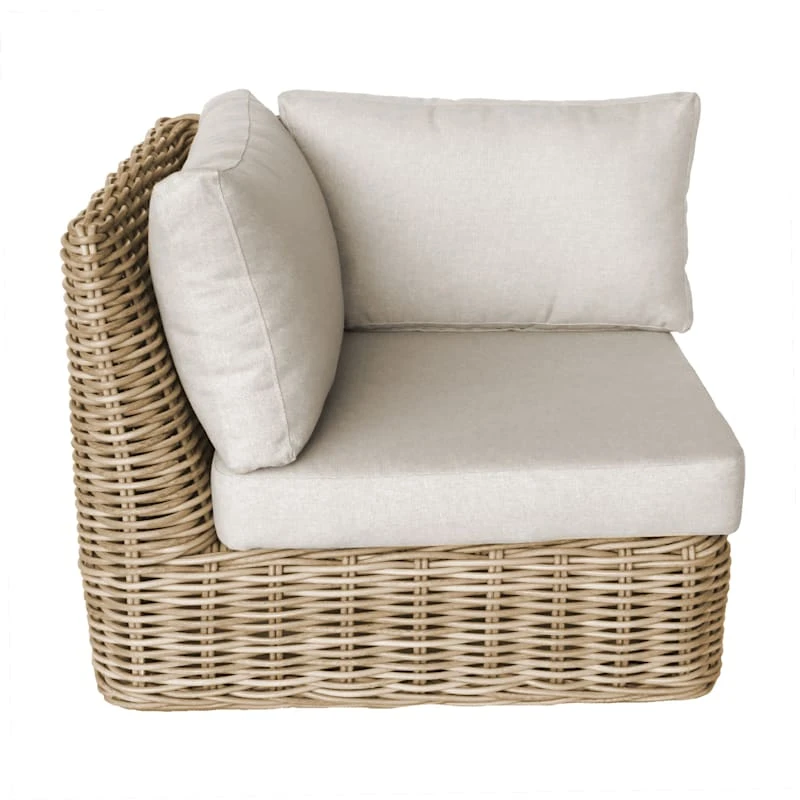 Found & Fable Hamptons All-Weather Wicker Outdoor Corner Chair With Cushion 2 Found & Fable Hamptons All-Weather Wicker Outdoor Corner Chair With Cushion - Image 2
