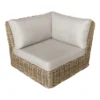 Found & Fable Hamptons All-Weather Wicker Outdoor Corner Chair With Cushion