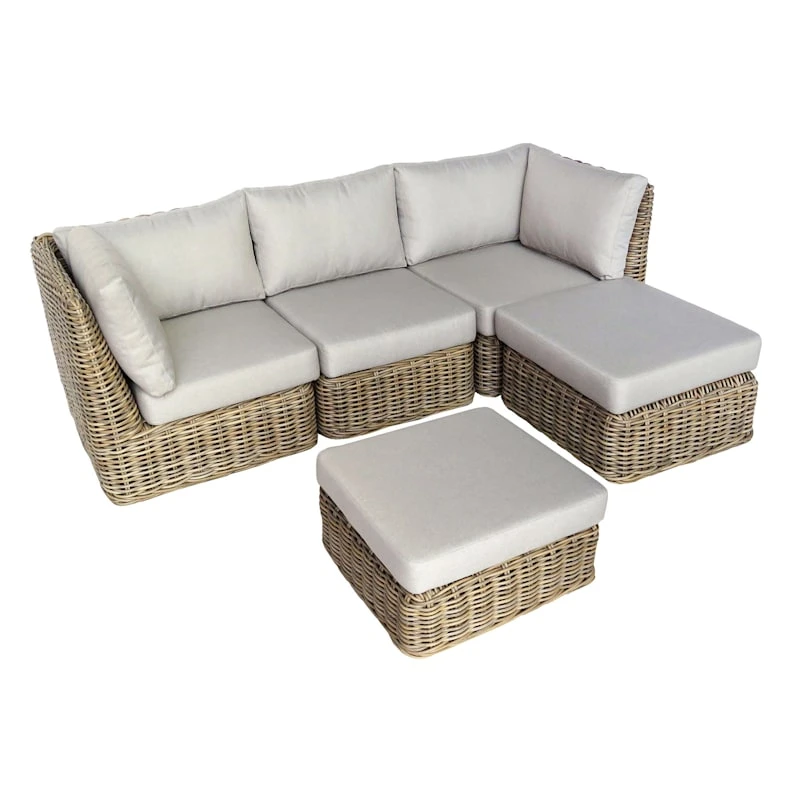 Found & Fable Hamptons All-Weather Wicker Outdoor Corner Chair With Cushion 5 Found & Fable Hamptons All-Weather Wicker Outdoor Corner Chair With Cushion - Image 5