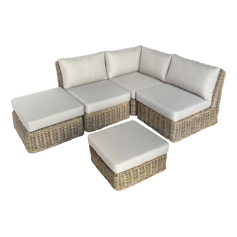 Found & Fable Hamptons All-Weather Wicker Outdoor Corner Chair With Cushion 6 Found & Fable Hamptons All-Weather Wicker Outdoor Corner Chair With Cushion - Image 6