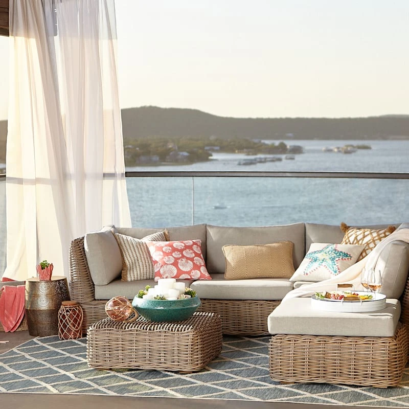 Found & Fable Hamptons All-Weather Wicker Outdoor Corner Chair With Cushion 7 Found & Fable Hamptons All-Weather Wicker Outdoor Corner Chair With Cushion - Image 7