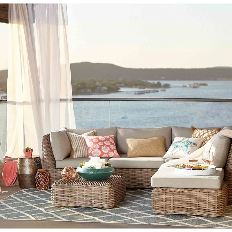 Found & Fable Hamptons All-Weather Wicker Outdoor Corner Chair With Cushion 8 Found & Fable Hamptons All-Weather Wicker Outdoor Corner Chair With Cushion - Image 8