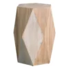 Found & Fable Hexagon Wood Stool Accent Table