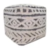 Found & Fable Kai Diamond Tufted Pouf, 16"