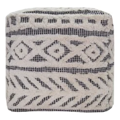 Found & Fable Kai Diamond Tufted Pouf, 16" -Accent Aura Furniture Store found fable kai diamond tufted pouf 16 2