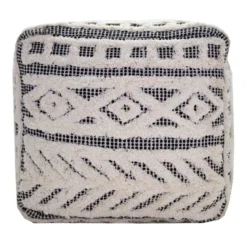 Found & Fable Kai Diamond Tufted Pouf, 16" -Accent Aura Furniture Store found fable kai diamond tufted pouf 16 4