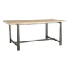 Found & Fable Loggy Wood & Metal Dining Table, 71"