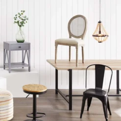 Found & Fable Loggy Wood & Metal Dining Table, 71" -Accent Aura Furniture Store found fable loggy wood metal dining table 71 5