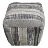 Found & Fable Ray Handwoven Striped Square Pouf