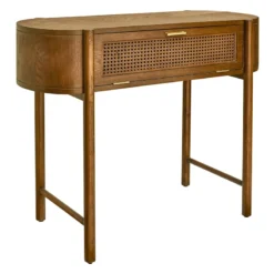 Found & Fable Reston Round Corner Wooden Console Table