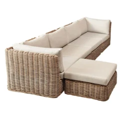 Found & Fable Set Of 2 Hamptons All-Weather Wicker Armless Outdoor Chair With Cushion -Accent Aura Furniture Store found fable set of 2 hamptons all weather wicker armless outdoor chair with cushion 3