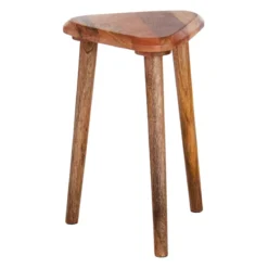 Found & Fable Triangle Mango Wood Side Table