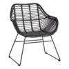 Found & Fable Wates All-Weather Wicker Outdoor Chair, Black