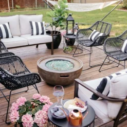 Found & Fable Wates All-Weather Wicker Outdoor Chair, Black -Accent Aura Furniture Store found fable wates all weather wicker outdoor chair black 4