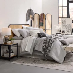 Found & Fable Zola Rattan Headboard, Queen -Accent Aura Furniture Store found fable zola rattan headboard queen 2