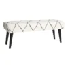 Found & Fable Zuri Cream & Black Tufted Bench