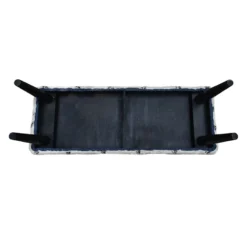 Found & Fable Zuri Cream & Black Tufted Bench -Accent Aura Furniture Store found fable zuri cream black tufted bench 7