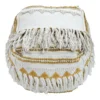 Francis Handwoven Fringe Pouf, 18"