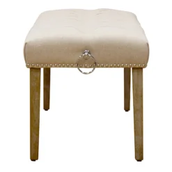 Grace Mitchell Bailey Tufted Bench With Ring Accents -Accent Aura Furniture Store grace mitchell bailey tufted bench with ring accents 2